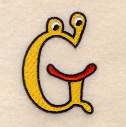 Silly Monster "G" Machine Embroidery Design