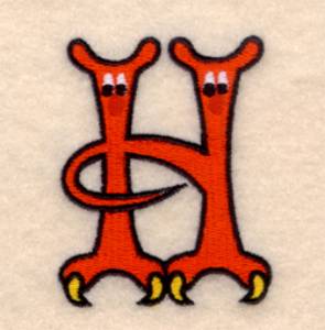 Picture of Silly Monster "H" Machine Embroidery Design