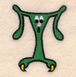 Silly Monster "T" Machine Embroidery Design