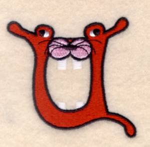 Picture of Silly Monster "U" Machine Embroidery Design