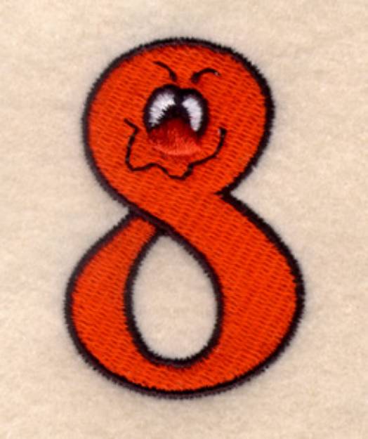 Picture of Monster Number 8 Machine Embroidery Design