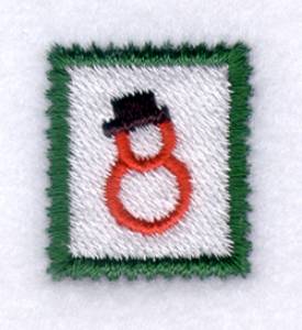 Picture of Snowman Xmas Stamp Machine Embroidery Design