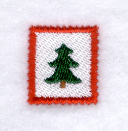 Xmas Tree Stamp Machine Embroidery Design