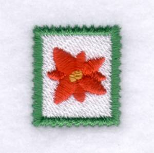 Picture of Poinsettia Xmas Stamp Machine Embroidery Design