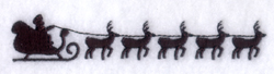 Santa with Reindeer Pocket Topper Machine Embroidery Design