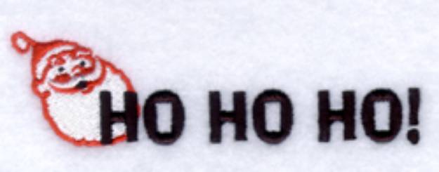 Picture of Santa HO HO HO! Pocket Topper Machine Embroidery Design