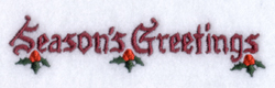 Seasons Greetings Pocket Topper Machine Embroidery Design