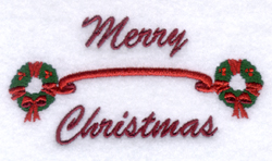 Merry Christmas Pocket Topper Machine Embroidery Design