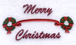 Picture of Merry Christmas Pocket Topper Machine Embroidery Design