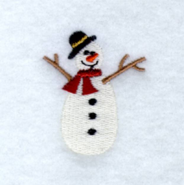 Picture of Mini Snowman Machine Embroidery Design
