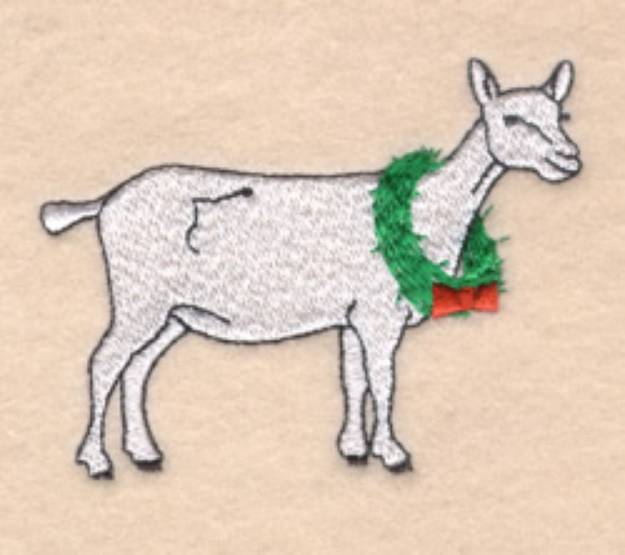 Picture of Christmas Goat Machine Embroidery Design