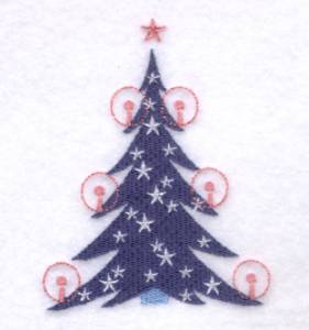 Picture of Funky Xmas Tree #9 Machine Embroidery Design