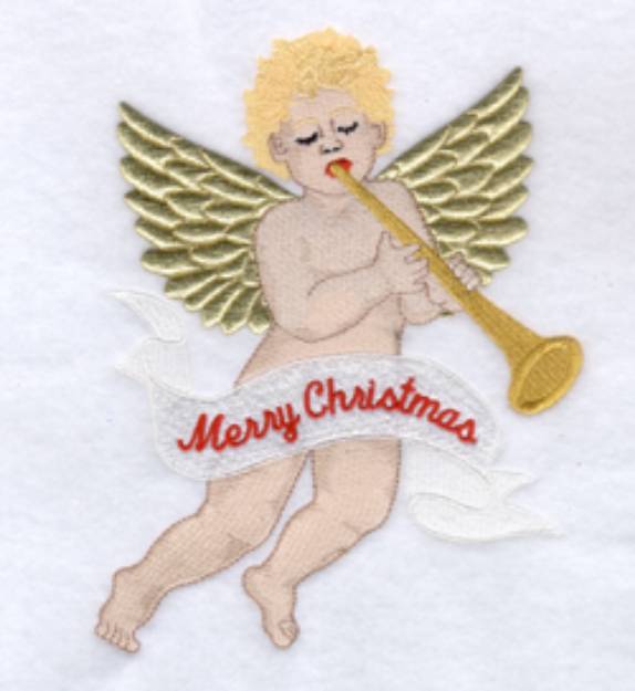 Picture of Christmas Angel Applique Machine Embroidery Design
