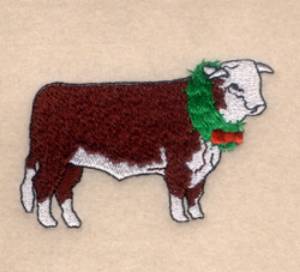Picture of Christmas Bull Machine Embroidery Design