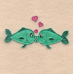 Picture of Fish in Love Machine Embroidery Design