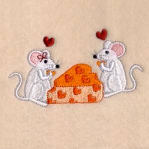 Picture of Mice in Love Machine Embroidery Design
