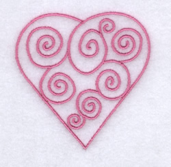 Funky Valentine Heart #7 Machine Embroidery Design