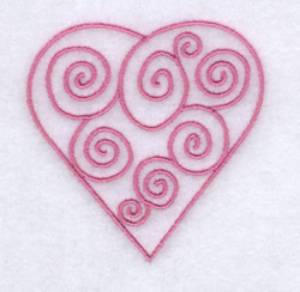 Picture of Funky Valentine Heart #7 Machine Embroidery Design