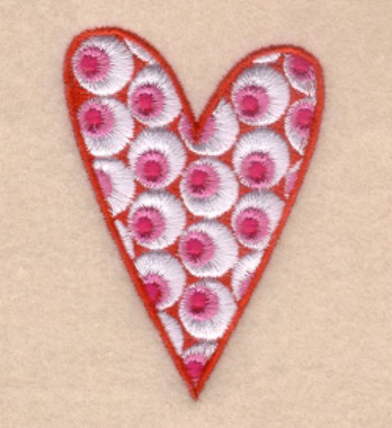 Picture of Funky Valentine Heart #4 Machine Embroidery Design