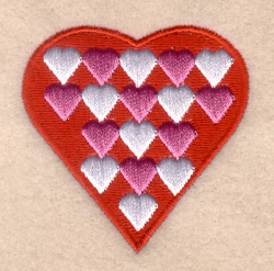 Funky Valentine Heart #1 Machine Embroidery Design
