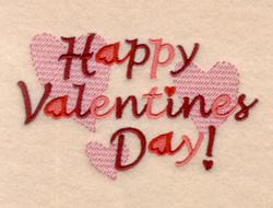 Happy Valentines Day Small Pocket Topper Machine Embroidery Design