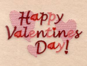 Picture of Happy Valentines Day Small Pocket Topper Machine Embroidery Design
