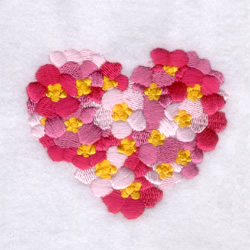 Valentine Flower Heart Machine Embroidery Design