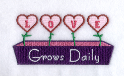 Love Grows Daily Pocket Topper Machine Embroidery Design