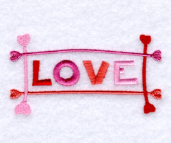Love Sign Machine Embroidery Design