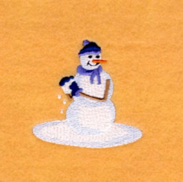 Picture of Snowman Snowball Fighting Machine Embroidery Design