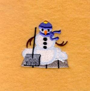 Picture of Snowman white Shovel Machine Embroidery Design