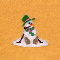 Snowman Ice Skating Machine Embroidery Design