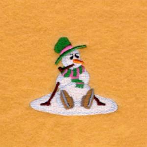 Picture of Snowman Ice Skating Machine Embroidery Design