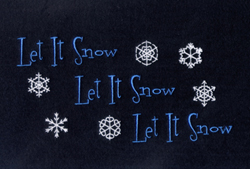 "Let It Snow" Machine Embroidery Design