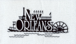 New Orleans Steamboat Machine Embroidery Design