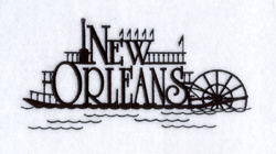 New Orleans in Steamboat Machine Embroidery Design