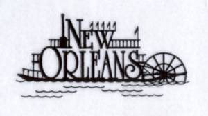 Picture of New Orleans in Steamboat Machine Embroidery Design
