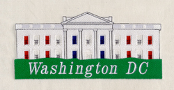 Washington DC White House Machine Embroidery Design