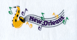 New Orleans Jazz Symbols Machine Embroidery Design