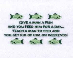 Picture of Teach a Man to Fish Machine Embroidery Design
