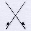 Picture of Crossed Fishing Rods Machine Embroidery Design
