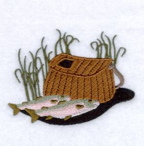 Picture of Trout Creel Machine Embroidery Design