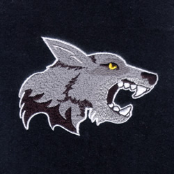 Wolf Mascot Machine Embroidery Design