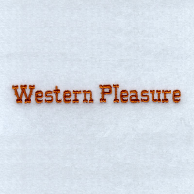 Western Pleasure Machine Embroidery Design