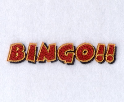 Bingo!! Machine Embroidery Design