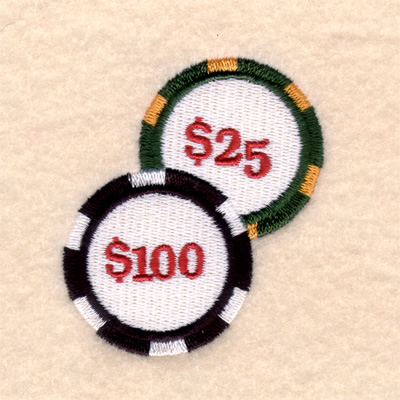 Casino Chips Machine Embroidery Design