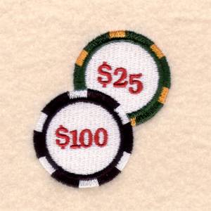 Picture of Casino Chips Machine Embroidery Design