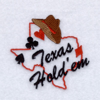 Texas Holdem Machine Embroidery Design