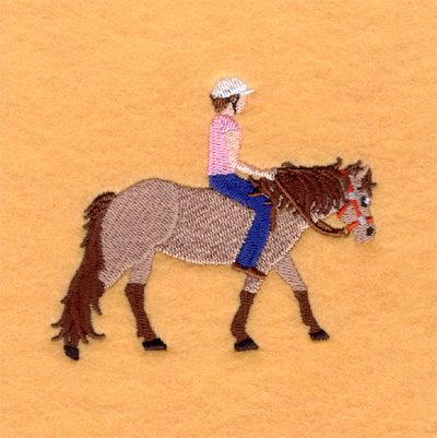 Bareback Riding Horse Machine Embroidery Design