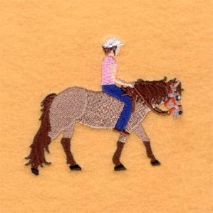 Picture of Bareback Riding Horse Machine Embroidery Design